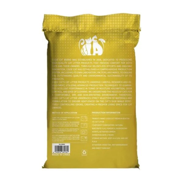 Cozie Cat Arena Aglomerante para Gato - Limón 20 kg - Imagen 2