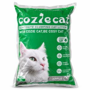 Arena Cozie Cat 4 kg Aglutinante con Carbón Activo – Aroma Manzana