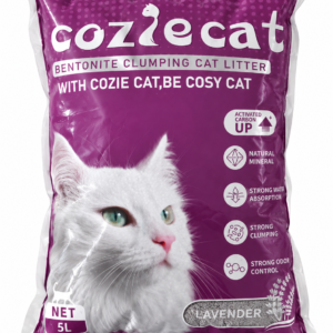 Arena Cozie Cat 4 kg Aglutinante con Carbón Activo – Aroma Lavanda