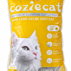 Arena Cozie Cat 4 kg Aglutinante con Carbón Activo – Aroma Limón